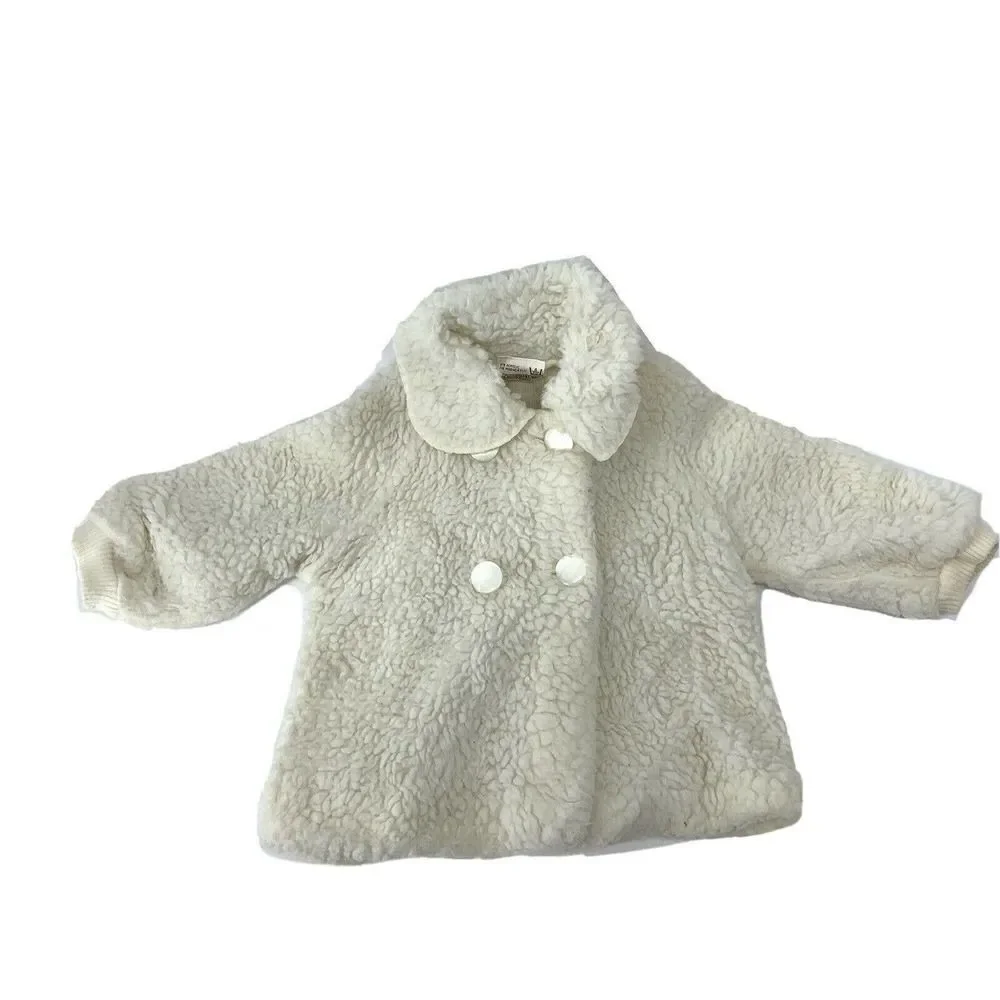 Basil Brush Vintage Sherpa White Peacoat 0-9 M